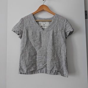 Not perfect linen top grid small/medium